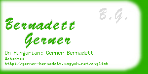 bernadett gerner business card